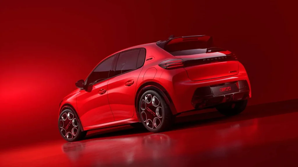 The new Peugeot 208 GTi electric car was unveiled