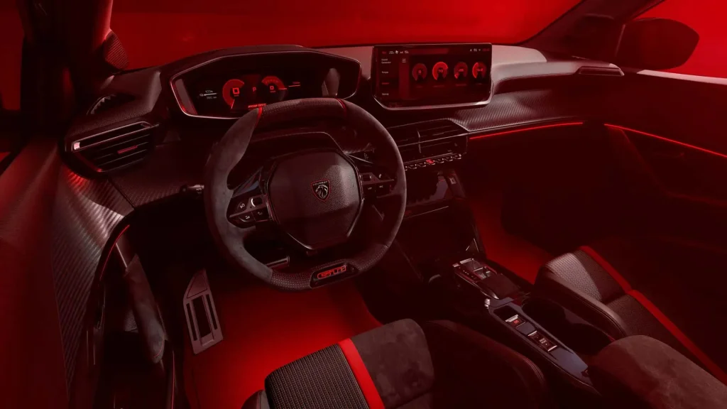 The new Peugeot 208 GTi electric car was unveiled