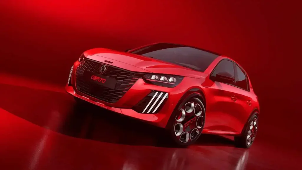 The new Peugeot 208 GTi electric car was unveiled